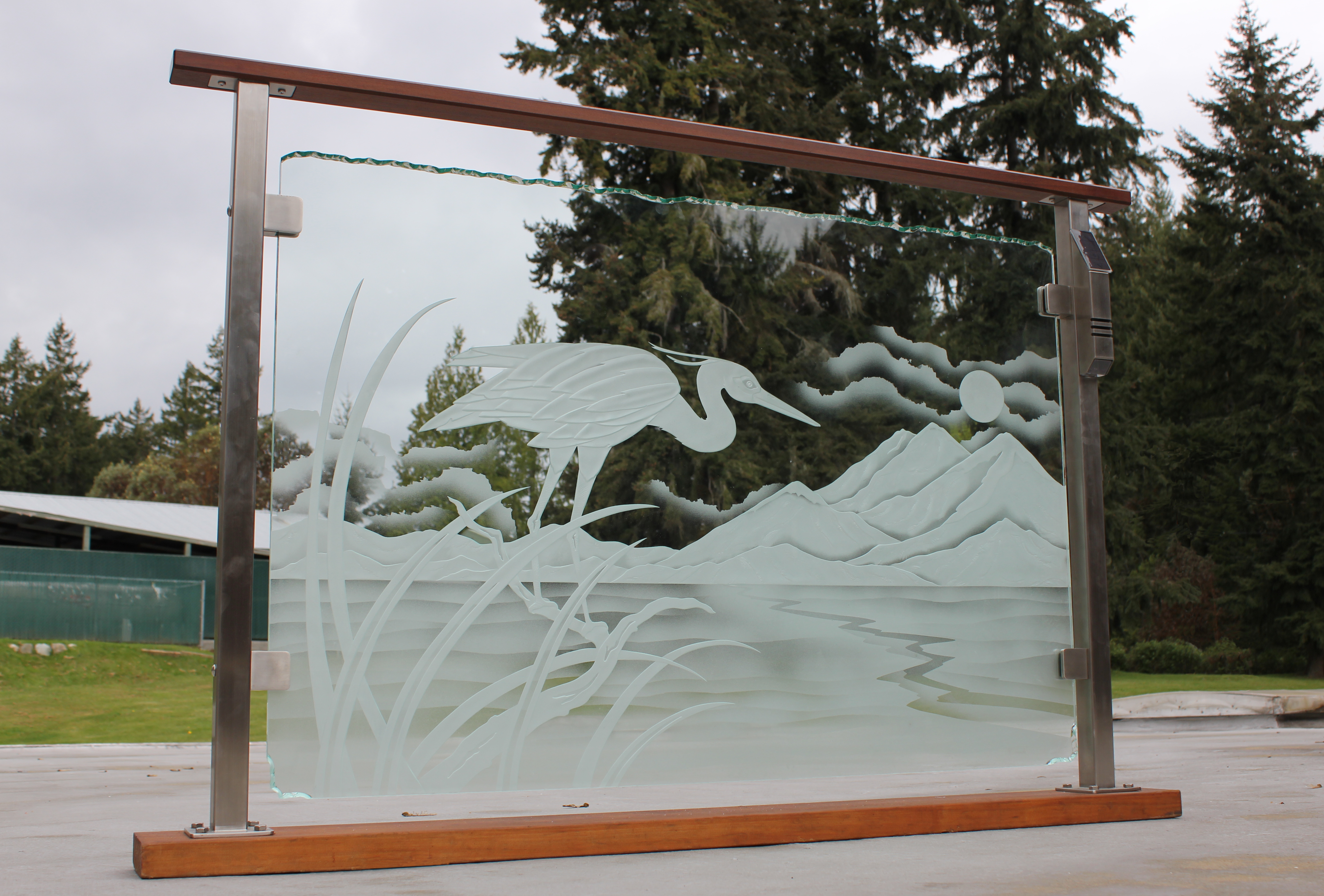Custom Clearview® Etched Glass Railing System